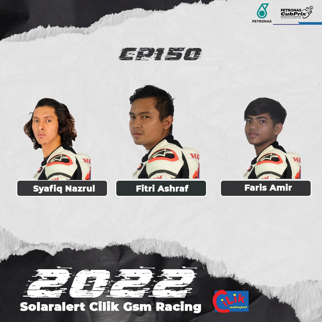 📣 2022 Solaralert Cilik Gsm Racing Rider Line Up!

2 muka baru dalam pasukan cilik tahun ini.

CP150
👉 Fitri Ashraf
👉 Syafiq Nazrul
👉 Faris Amir

#mcp #cubprix #petronascubprix #petronasmotorsports