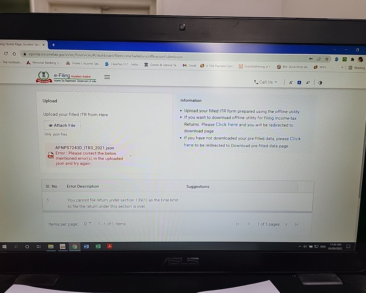 krishraiyani's tweet photo. #incometaxportal what is this, daily the incometax portal throws a new challenge while filing the return. What should be done now? https://t.co/HCi4UaqnfD