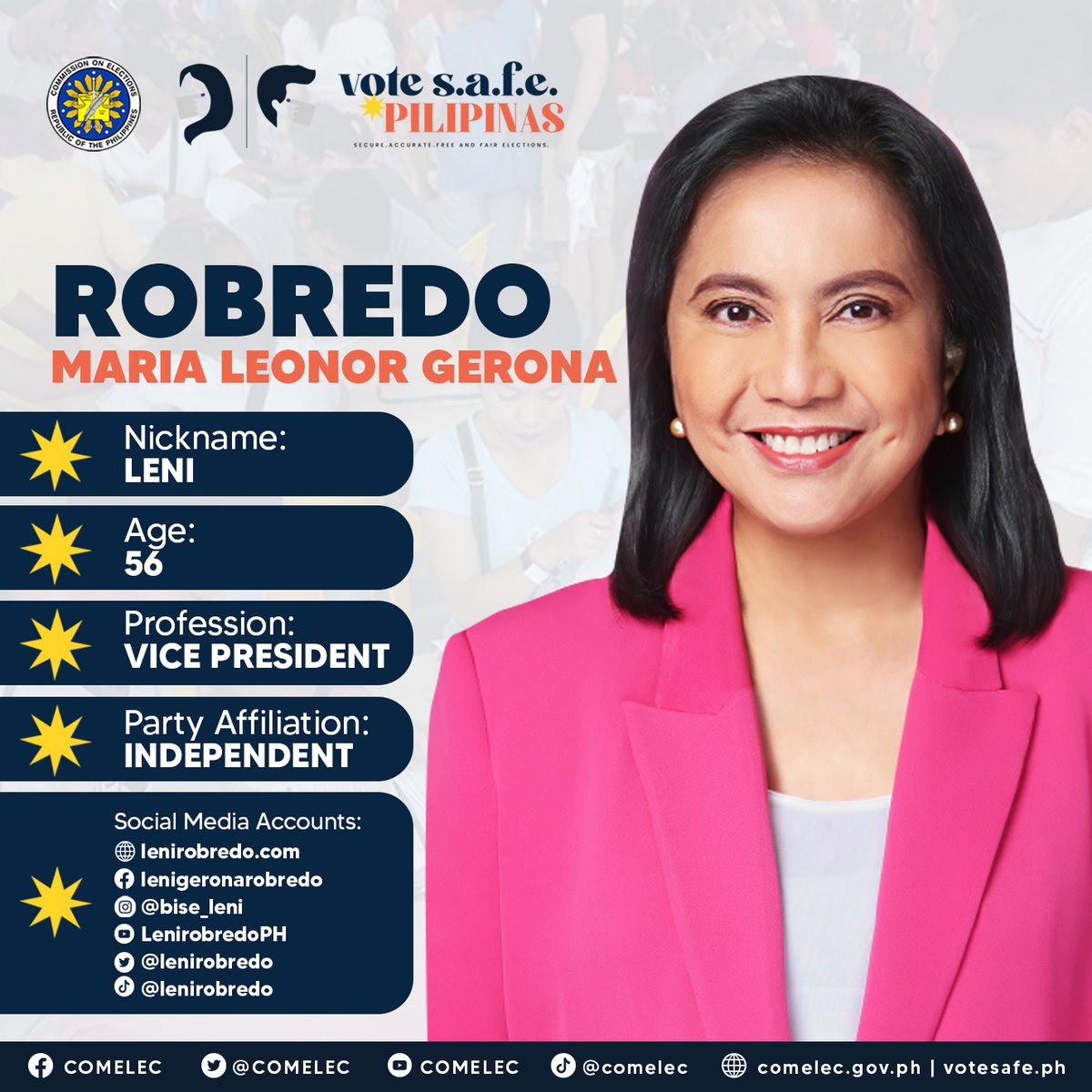 How well do you know our key contenders for the next President? Here’s a quick overview of the Presidential candidate. #votesafe #staysafe Pilipinas!