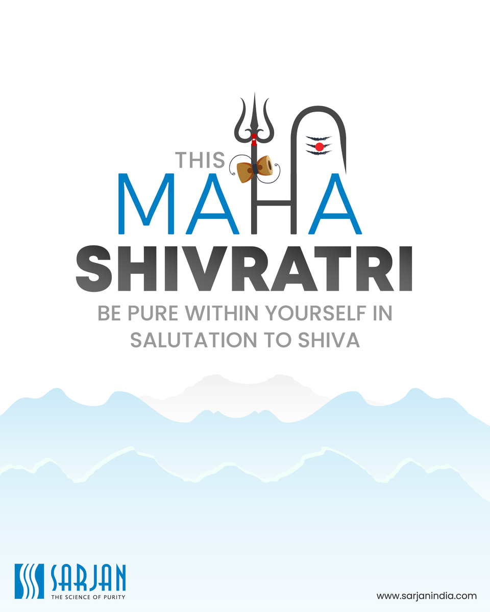 sarjanwatertech's tweet photo. Let us commit to being pure from the inside out.
Sarjan will always be by your side to protect your health and vitals.
Happy Maha Shivratri.
#MahaShivRatri2022 #Mahashivratri #HarHarMahadev #Mahadev #SHIVA #water https://t.co/xqaPnCjbHB