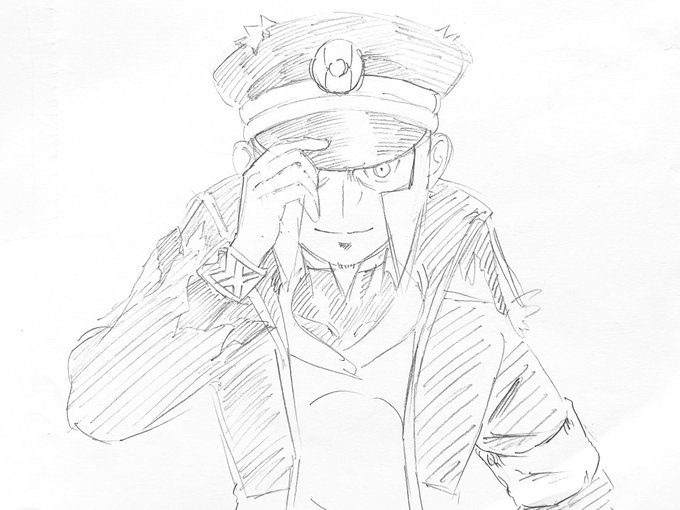 写真屋さんでのノボリさんの笑顔やばくないですかというらくがき
ほぼ模写 