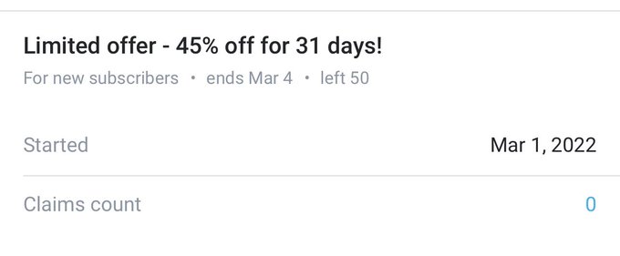 https://t.co/HTMvIkN02o discount for new subs https://t.co/s2La2CB4Vk