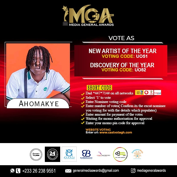 Ahomakye1's tweet photo. Congratulations to us on our first nomination in the musical journey 🎉

I dedicate this recognition to almighty God, To My fans, my promoter *Assin Talks* and to the general public.

I say thank you all 

God bless you

*#CHF*
*#Ahomakye* https://t.co/ufCYDUDE59