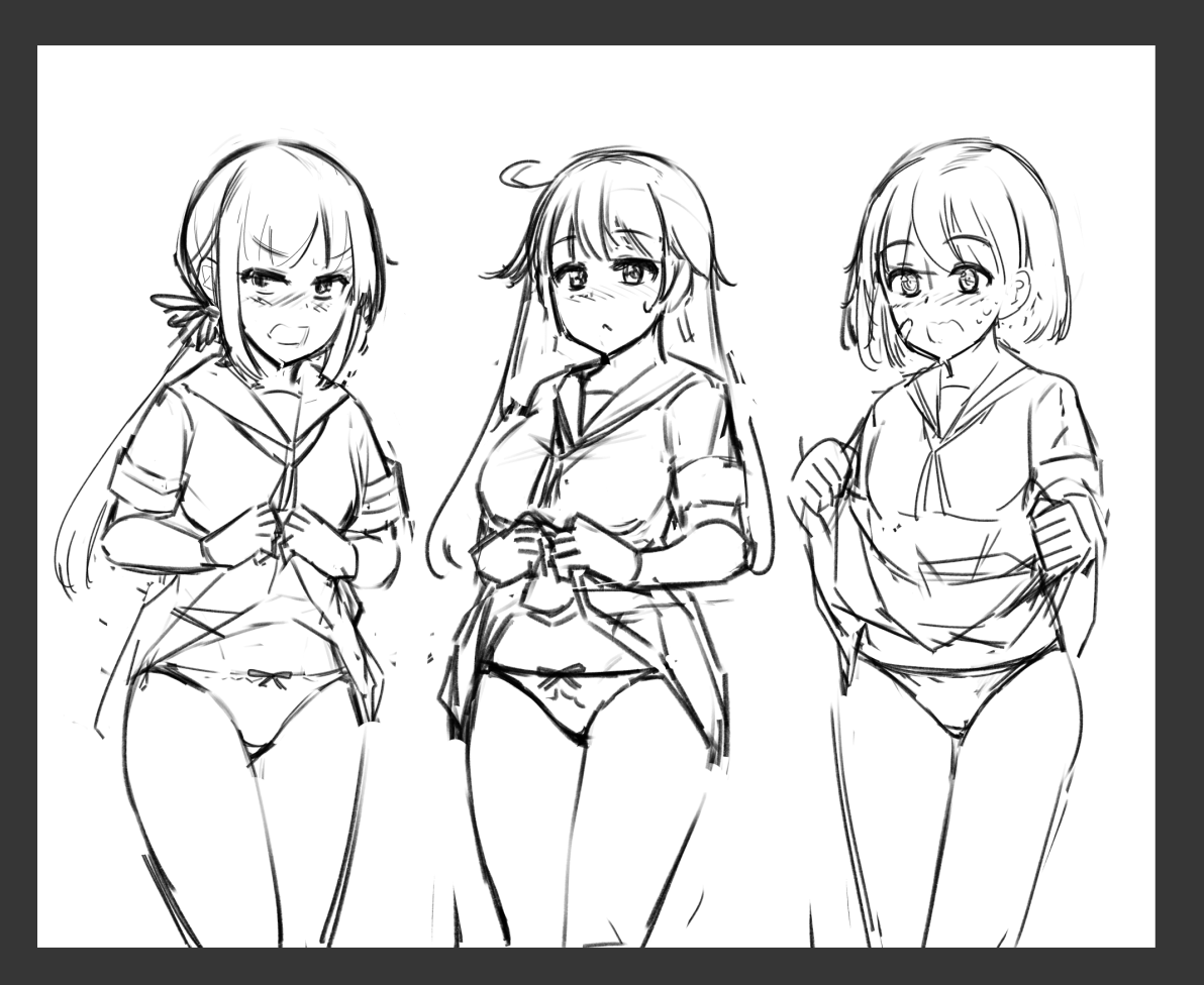 健康のため七躯のパンツを描く 