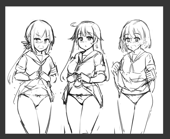 健康のため七躯のパンツを描く 