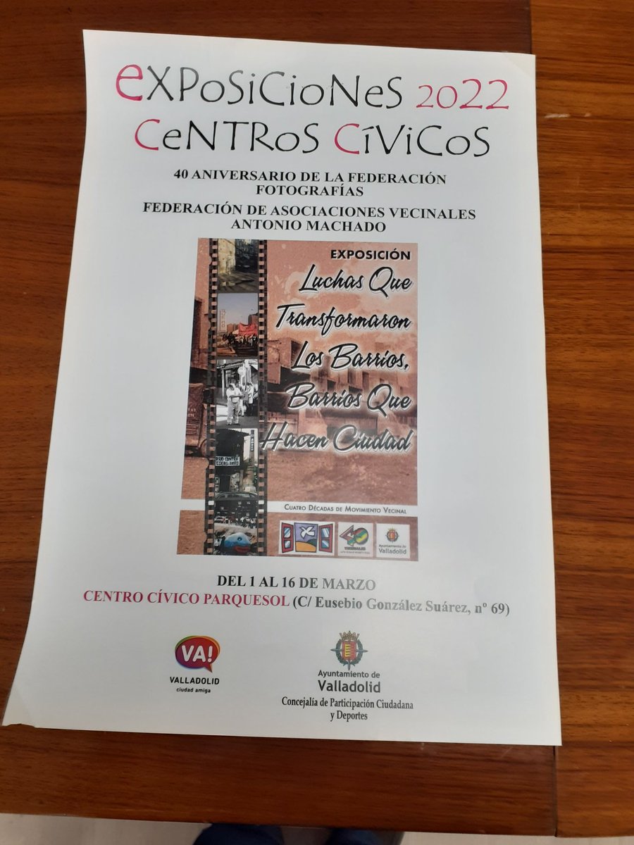 vecinalvall's tweet photo. Hasta el 16 de marzo puedes disfrutar de nuestra exposición luchas que transformaron los barrios,barrios que hacen ciudad.
En el centro cívico de Parqueso https://t.co/KQqUuCRO1P
