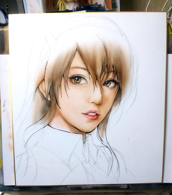 色紙2枚目～
今回もリアル艦これシリーズです!
今回は足柄さん
誰か頭の艤装がはっきりわかる画像をくれよん…💦
#艦これ 