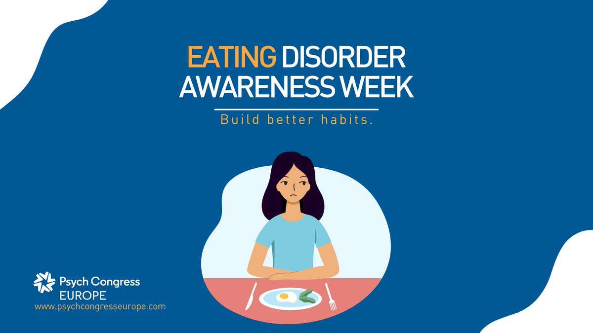 It's 𝗡𝗮𝘁𝗶𝗼𝗻𝗮𝗹 𝗘𝗮𝘁𝗶𝗻𝗴 𝗗𝗶𝘀𝗼𝗿𝗱𝗲𝗿𝘀 𝗔𝘄𝗮𝗿𝗲𝗻𝗲𝘀𝘀 𝗪𝗲𝗲𝗸! Join us in raising awareness about the realities and myths surrounding eating disorders like #anorexia, #bulimia, #BingeEatingDisorder, and #EDNOS. 
#NEDAwareness #PsychEurope2022 #comeasyouare