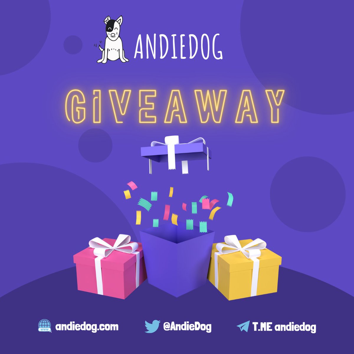 AndieDog's tweet photo. We are celebraring our new VIP MEMBER service with a new #GIVEAWAY 🥳

🎁 50,000 #ANDIE to 100 random winners! 💥

⚙️ Follow us 
⚙️ RT + ❤️ this post 
⚙️ Tag 3 friends
⚙️ Drop your #BSC wallet 👇

⏰ 48 hours

#andiedog #Airdrop #ContestAlert #Crypto #BSCGem #BTC #Contest #tokens https://t.co/tN2VJYhESE