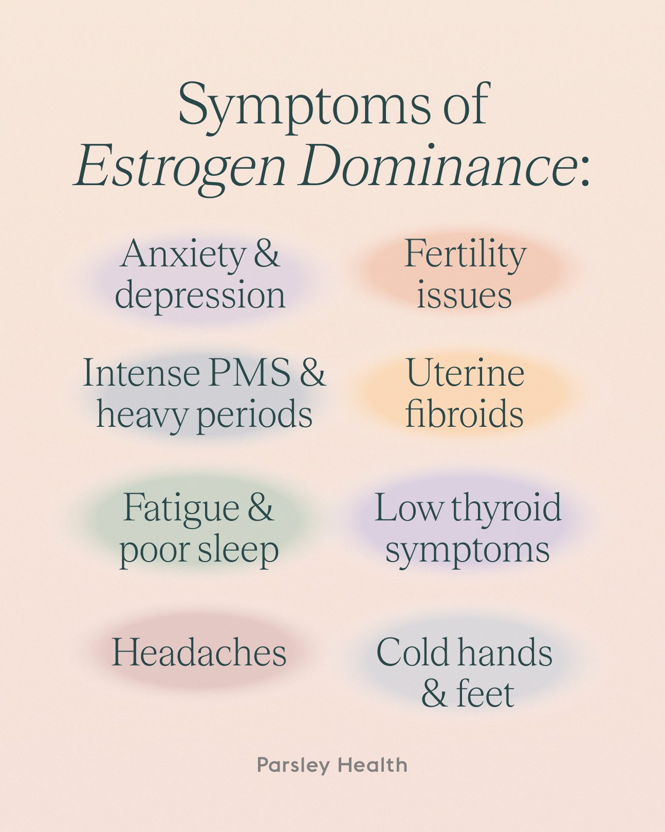 Parsley Health on X: Short temper? PMS symptoms? Anxiety?⁠ ⁠As a Parsley  member, your doctor works closely with you to determine whether you have  estrogen dominance. From there they will create a