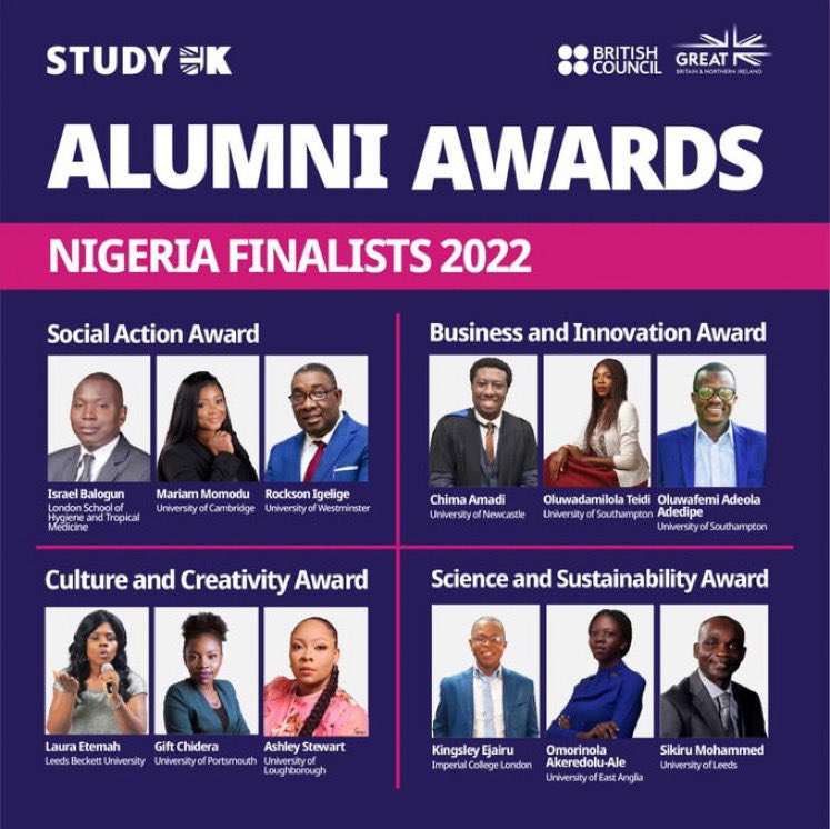 AkindeCassandra's tweet image. I had such a great time at the #UKAlumniAwards 2022. Celebrating and networking with outstanding Alumni who are showcasing the impact and value of UK Higher education in their various expert fields.
Thank you @ngBritish @CheveningFCDO for the invitation
#StudyUK
#LSHTMalumni