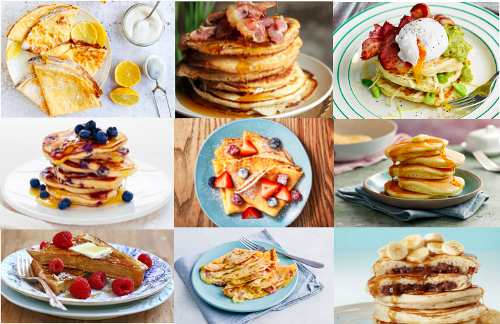 It's pancake day and the options are limitless! Let us know below which is your preferred pancake of choice 🥞. (We’re going classic with the top left 😉) #PancakeDay