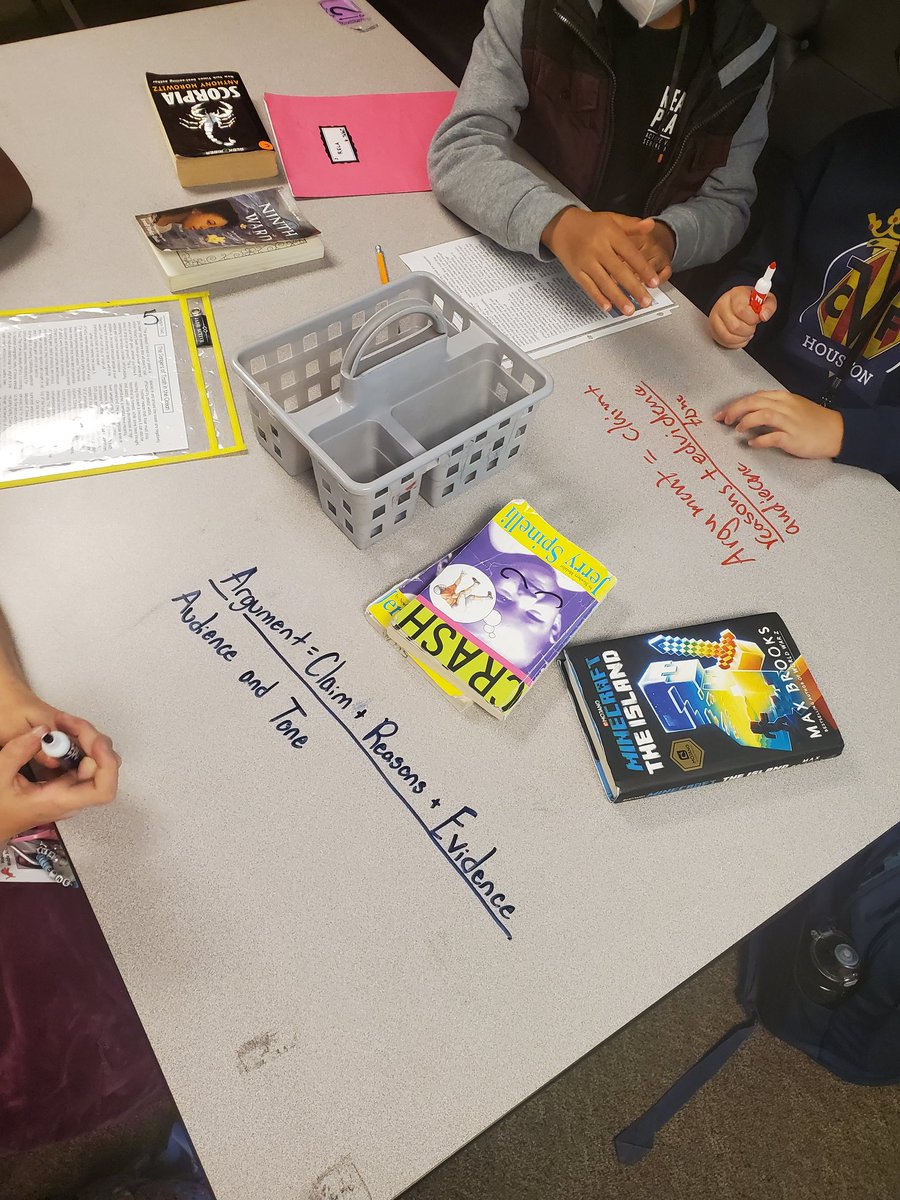 Edu_cationally Yours (@cooper_keara) on Twitter photo Writing on the tables to take notes! Argument=Claim+reasons+evidence. Who is the audience? What's the tone? Was the purpose achieved? #BeElite <a href="/HumbleISD_WMS/">Woodcreek Middle</a> Writing on the tables to take notes! Argument=Claim+reasons+evidence. Who is the audience? What's the tone? Was the purpose achieved? #BeElite <a href="/HumbleISD_WMS/">Woodcreek Middle</a>