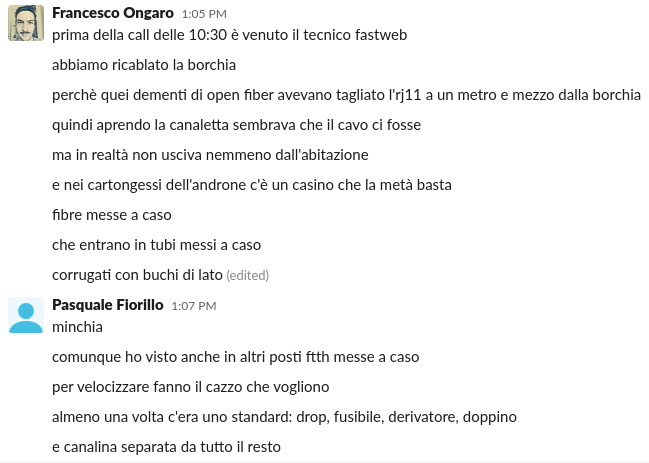 isgroupsrl's tweet photo. @IliadItalia @IliadItalia attivazione di nuova linea, *non migrazione*, arrivano i "tecnici" di @OpenFiberIT e creano disservizio su linea @FASTWEB. E il call-center di @IliadItalia dice che è normale. Chi paga adesso? Paga il cliente? https://t.co/AGqAXKI2Bx
