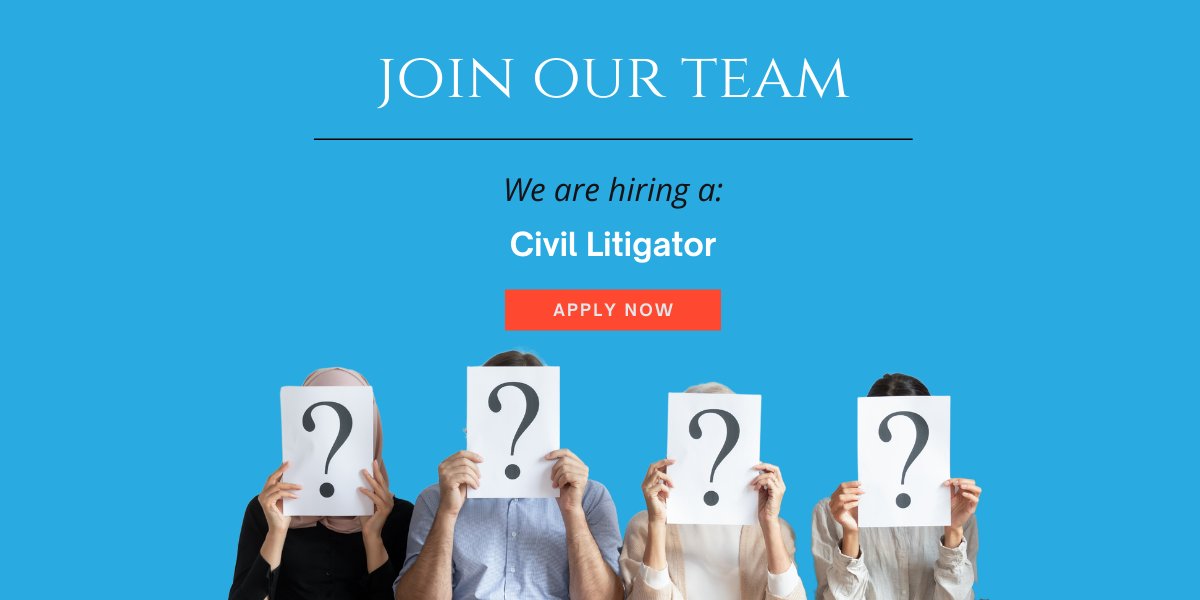 𝐉𝐎𝐈𝐍 𝐎𝐔𝐑 𝐓𝐄𝐀𝐌!

We are a Sittingbourne based progressive and forward-thinking law firm seeking a Civil Litigator to join our excellent team. 

bit.ly/3DeAjlV 

#job
 #hiring
 #career
 #solicitor
 #vacancy
 #recruitment
 #sittingbourne