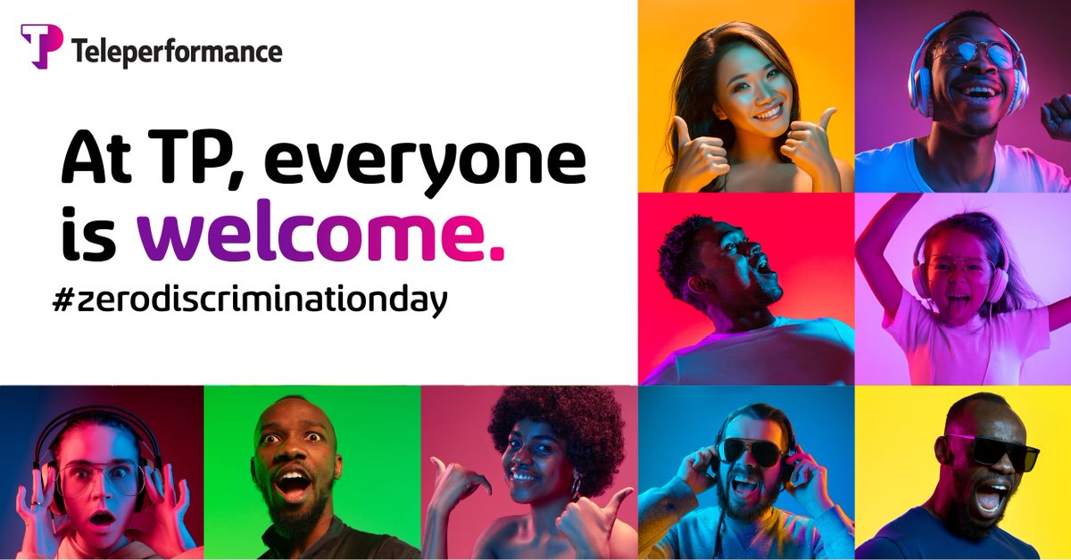 Teleperformance's tweet image. We know that our strength lies in our differences and our shared humanity. #ZeroDiscriminationDay #TPCares #Proud2beTP #DiversityMatters