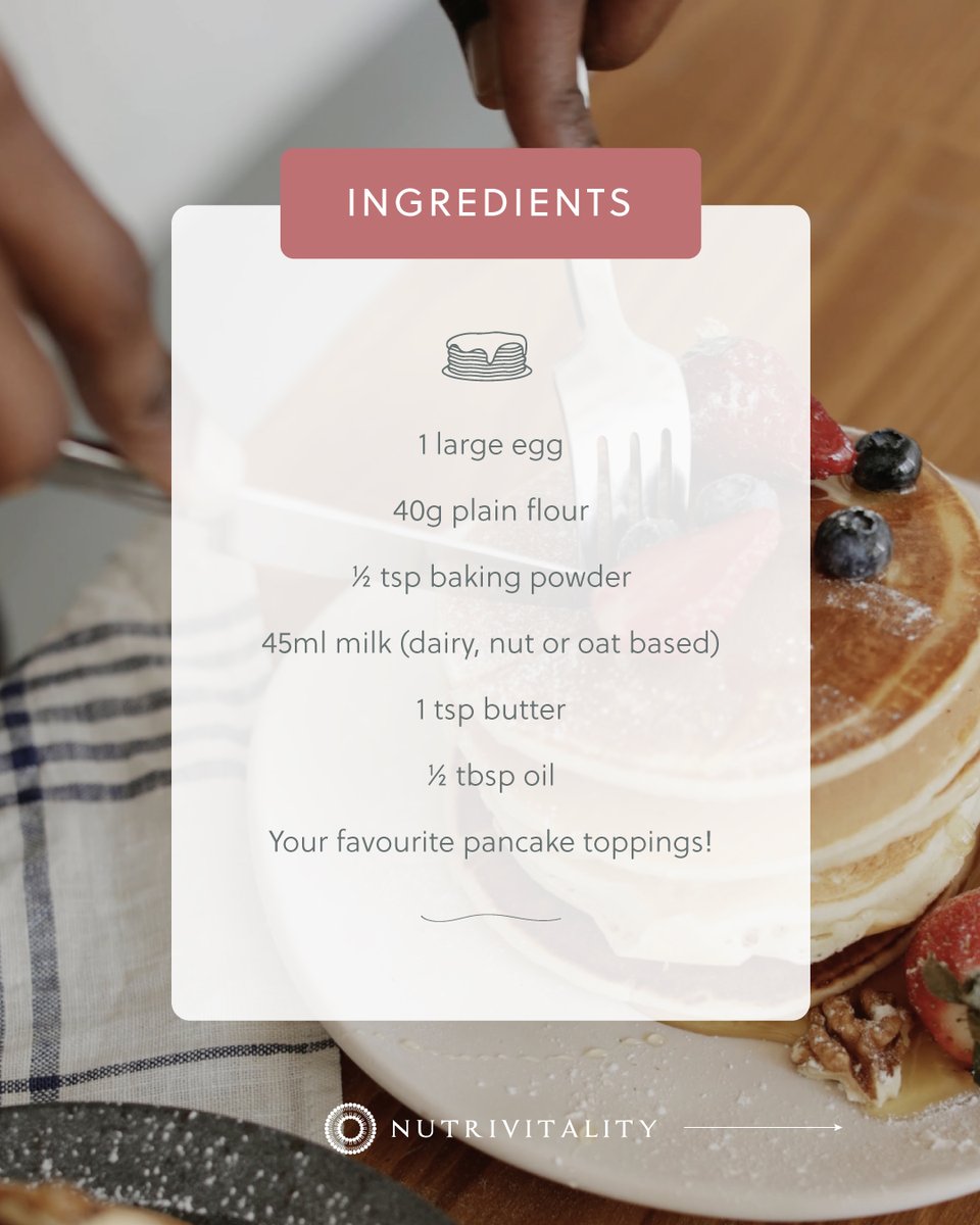 nutrivitality's tweet image. Happy Pancake day! Have your ingredients at the ready for our guide on how to make the best pancakes. 🥞

#fluffypancakes #cookingtips #pancaketips #pancakeday #shrovetuesday