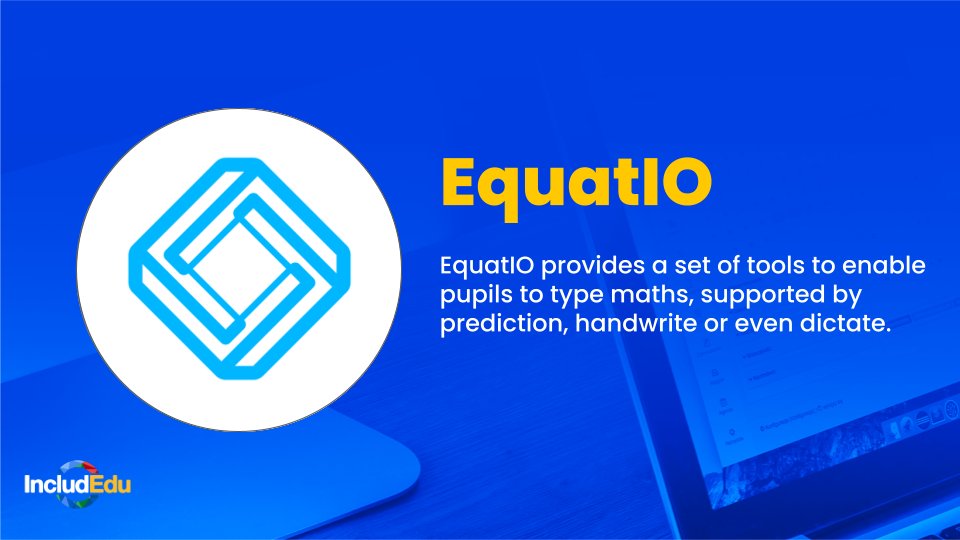 IncludEduOnline's tweet image. #IncludEdu #ToolOfTheDay 🌀

⭐ - EquatIO (@texthelp)

🔗 - IncludEdu.Online/EquatIO

Do you use EquatIO? How does it help you and your learners? 

#PersonalisedLearning #A11y