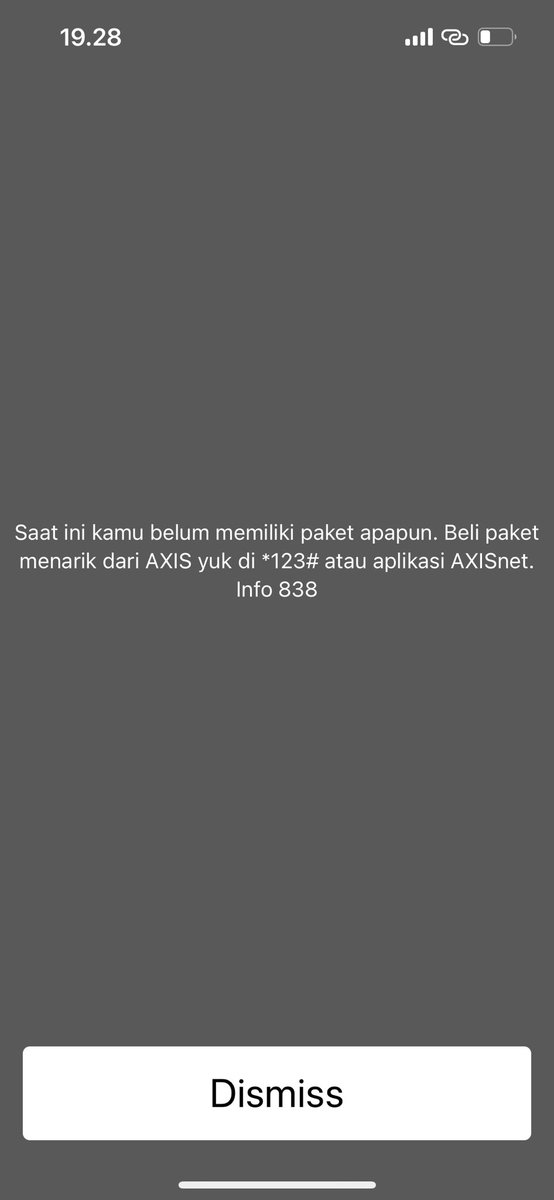 justcallmenia's tweet photo. @ask_AXIS malam min saya uda beli paket 3x per minggu lalu tapi saat dicek saya tidak terdaftar dipaket manapun, itu paket dibeli utk keperluan mendadak tapi ga bisa digunakan trus gimana? Awlah. https://t.co/5lrc432QsZ