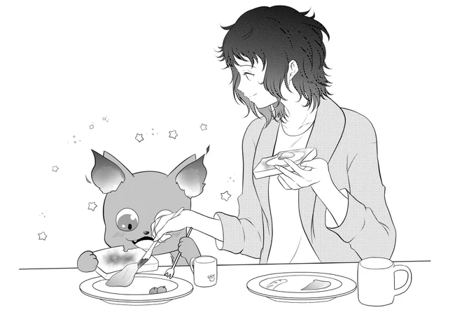 #1日1グリムチャレンジ
#twstプラス
グリ監の朝ごはん🍴🍳🍞 