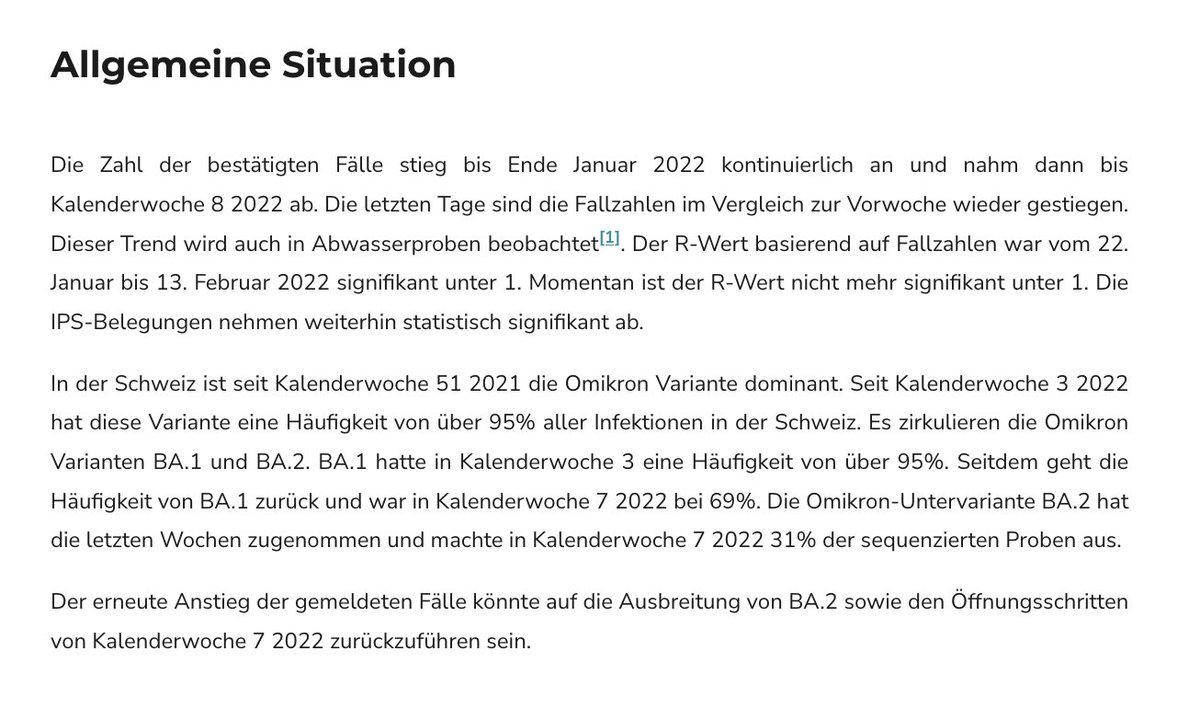 Scientific Advisory Panel COVID-19 (@sciap_covid19) on Twitter photo Epidemiologische Lagebeurteilung 📅 28 Februar 2022
➡️ sciencetaskforce.ch/epidemiologisc… Epidemiologische Lagebeurteilung 📅 28 Februar 2022
➡️ sciencetaskforce.ch/epidemiologisc…