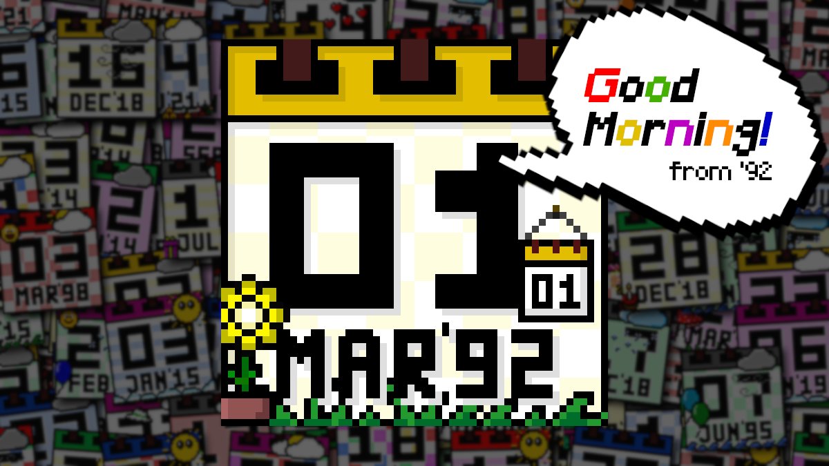 cryptodaysio's tweet photo. It's 2️⃣0️⃣2️⃣2️⃣➖0️⃣3⃣➖0️⃣1⃣
GM from '92

#nftpixelart #NFT #nftcollector #opensea #NFTCommunity #nftart https://t.co/kmbvG9PXj8