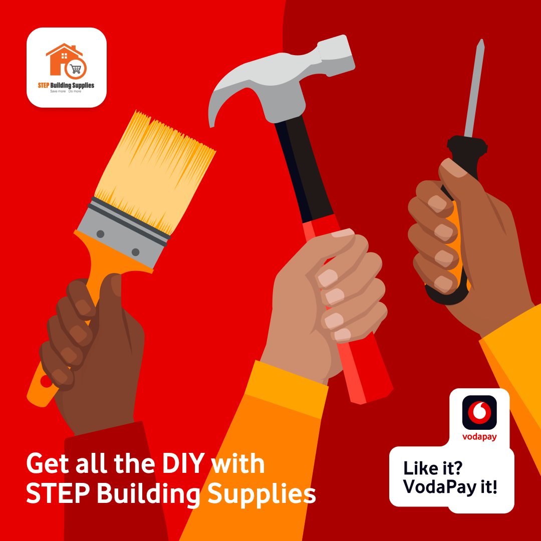 VodaPay's tweet image. Turn your DIY dreams into a reality with @STEPbuildingSA 🧰️🛠  Whether you’re planning renovations, or working on some smaller DIY projects, you’ll find everything you need on their store on the VodaPay app: vodapay.co/superapp 

Like it? #VodaPayIt
