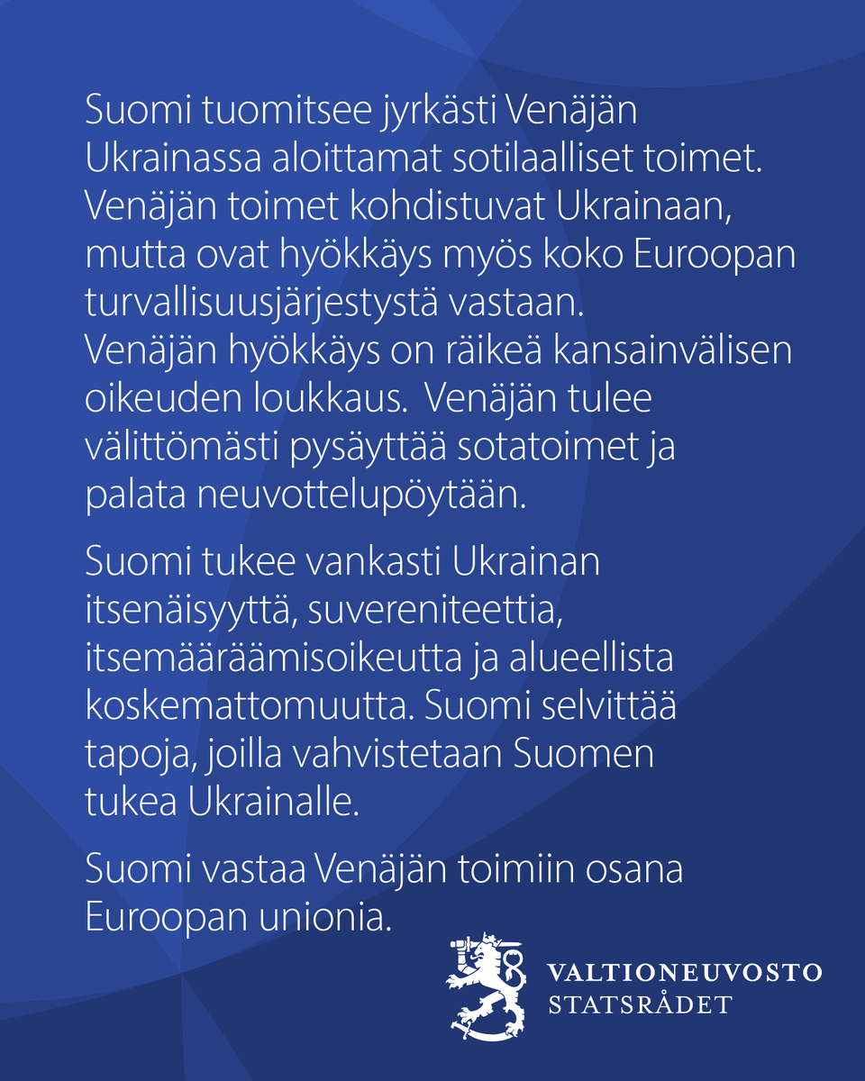 tulanetFI's tweet photo. Suomen linjausten mukaisesti osoitamme tukemme Ukrainalle, sen kansalle ja tiedeyhteisölle.
#Ukraina🇺🇦 https://t.co/WsOY3pgRUD