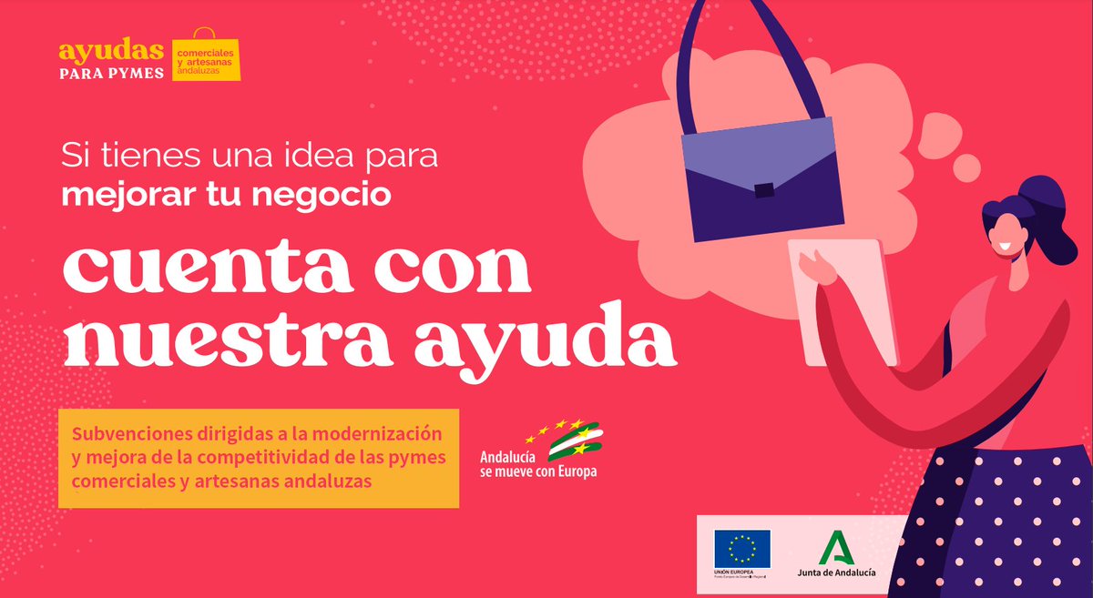 IndustriaAnd's tweet photo. ‼️ ÚLTIMO DÍA
🏺 @AndaluciaJunta refuerza su apoyo al #ComercioAnd y #ArtesaníaAnd con una línea de 5M€ para #pymes
👉 Los incentivos se dirigen a modernizar y mejorar la competitividad
👇 Más información en 👇
https://t.co/OYHgrDeYTZ https://t.co/EYXYg28adY