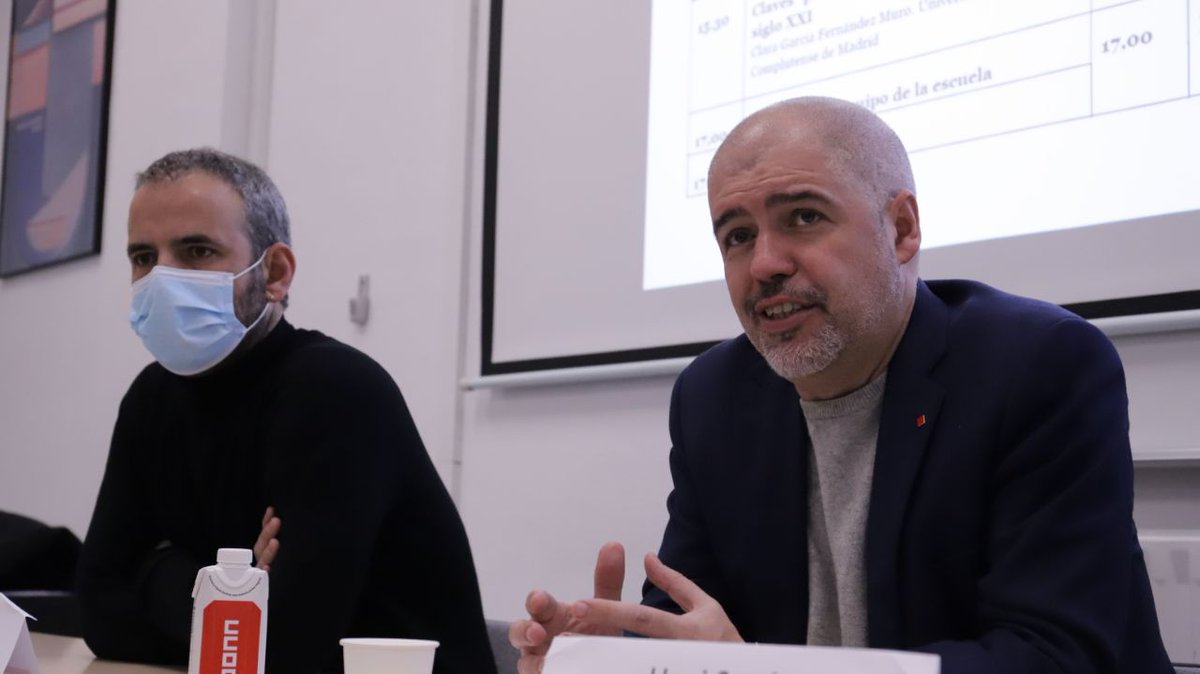 CCOO's tweet photo. #EstáPasando inauguración de la nueva etapa de la @Escueladtrabajo con la participación de @UnaiSordo secretario general de @CCOO y con @AlixDeRojas  Responsable de Formación y Estudios https://t.co/mqfgZmp44B