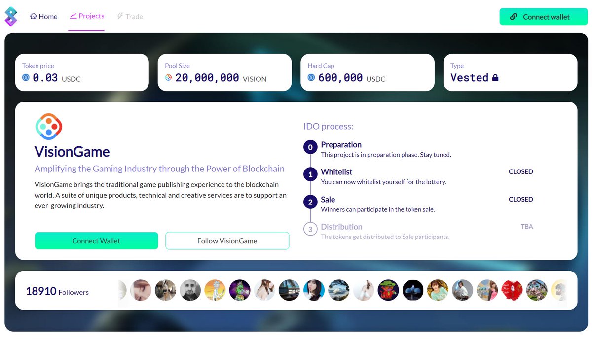 InfiniteUnions's tweet photo. 2 public sales WL.
Project website: https://t.co/TICXD7P3jA
1. Follow @InfiniteUnions
2. tg, @3friends
3. Results in 3-4 hours
Public sale platform: https://t.co/ZSIYq6Ftac
$0.03 per token, 15% unlocked at launch, remaining 16.66% unlocked monthly for 6 months.
#IDO #Whitelist https://t.co/FszJtfiudh