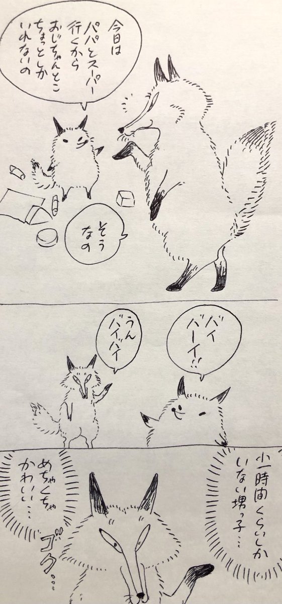 時間制限制の恩恵を浴びるキツネと甥っ子ギツネ 