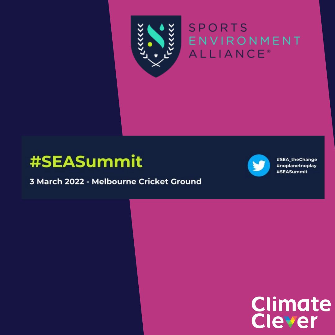 This week ClimateClever is heading to Melbourne to sponsor and support our friends at Sports Environment Alliance during the #SEASummit hosted at the Melbourne Cricket Ground (MCG)! 🙌
⚽️⚾️🎾🏉🏈

#climateclever #climatechange #climateaction #SEASummit #netzero #carbonneutrality
