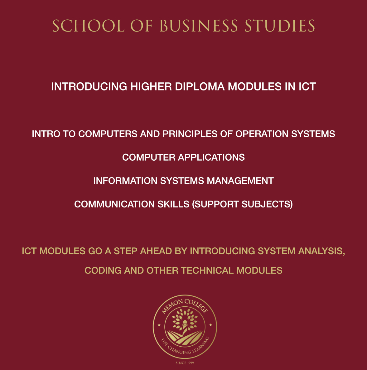 memoncollegeke's tweet photo. Introducing higher diploma modules in ICT at Memon College.
ICT Modules go a step ahead by introducing System Analysis, Coding and other Technical modules.
#coding #college #courses #education #learn #skills #mombasa #kenya #technology #career #acca #accakenya #tvet #icdl https://t.co/crJbsqEuyA