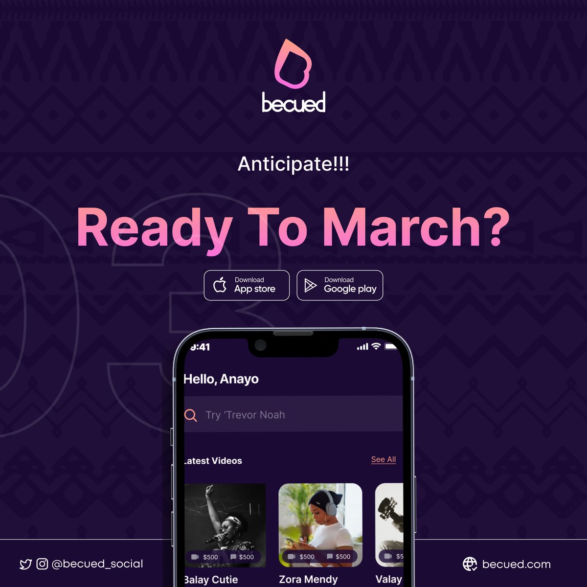 becued_social's tweet photo. We are getting ready to March you with your faves on @becued_social this month.

Get it??? If you don't get it forgerraboutit

Click the link in our bio to join our waitlist now.

#Becuediscoming https://t.co/w0yaSI0HKH