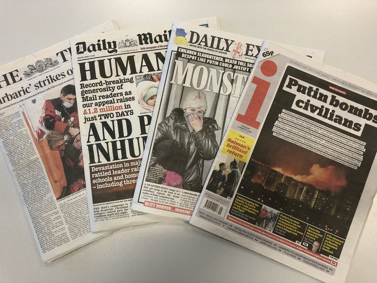In guided reading Mrs Holden will be comparing newspaper articles with year ten. Stretching their knowledge and understanding of current affairs as well as developing their linguistic ability and vocabulary. #AcademicTwitter #edutwitter #RussiaUkraine #Reading