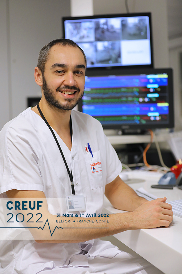 Congres_CREUF's tweet photo. Le Dr Thomas AMINEAU est assistant spécialiste en Réanimation et Anesthésie à l’Hôpital Nord Franche Comté, exerçant 50% en réanimation polyvalente et 50% en anesthésie. Il répondra à la question (1/4) https://t.co/m7xPDV7cGf