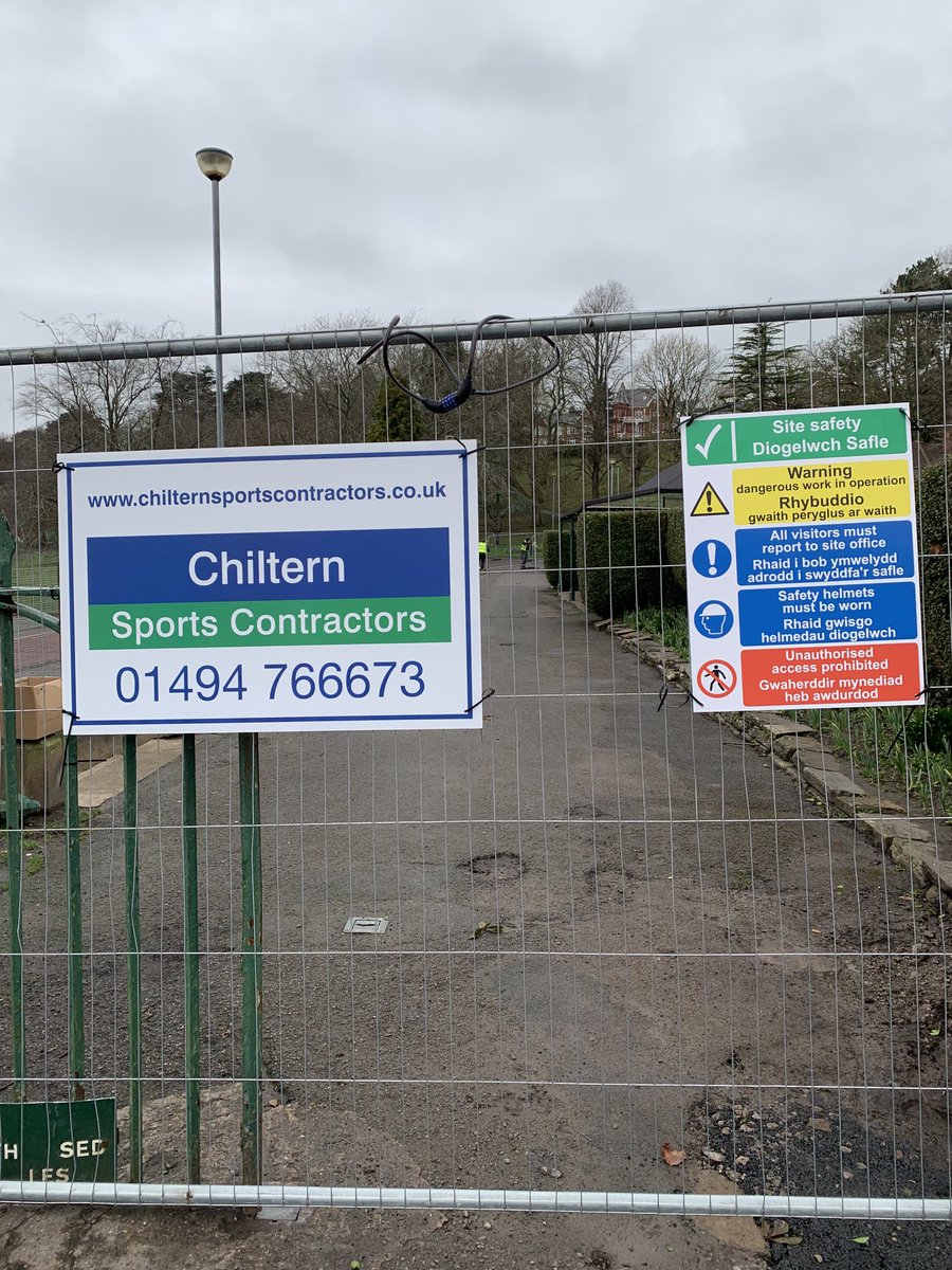 andyteef's tweet image. Setting up site at Romilly Park, Barry for the reconstruction of three park courts with ⁦@ClubSpark⁩ controlled access.
⁦@SAPCA⁩ ⁦@tenniswales⁩