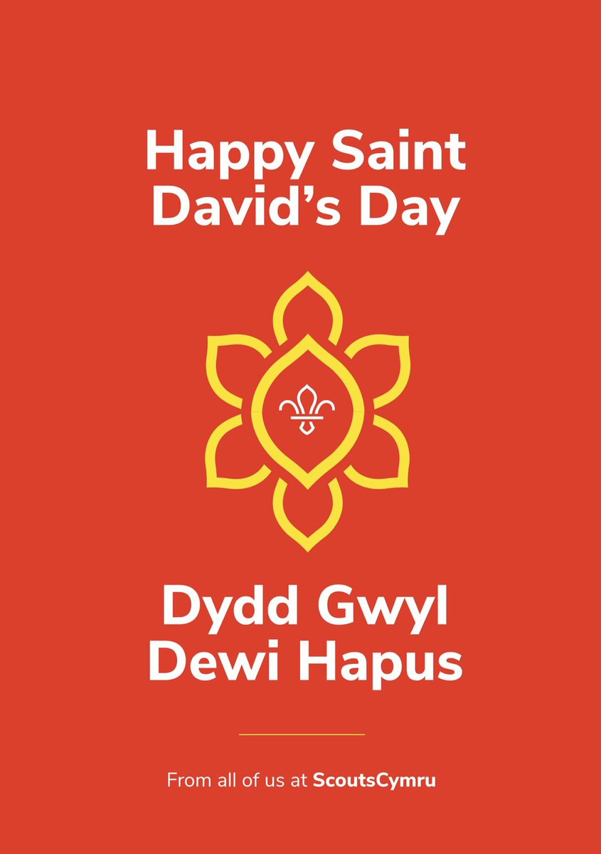 Happy St David's Day! In honour of celebrating all that's great about Wales, take a look at our Welsh Beaver, Cub and Scout Awards which are a part of our programme to help us celebrate our Welsh heritage and the place we live. More info here - scoutscymru.org.uk/wp-content/upl…