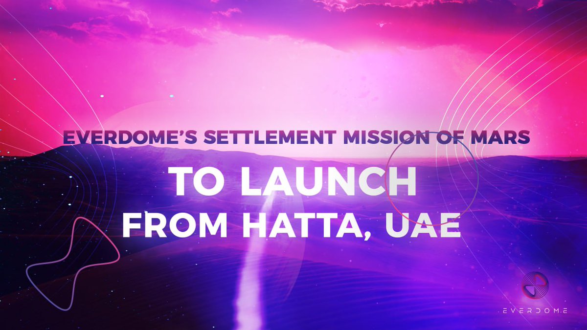 🚀  As preparations continue to take place we are excited to officially announce that Everdome’s settlement mission of #Mars will launch from Hatta, UAE. 

👉cointelegraph.com/press-releases… 

The excitement is growing, and our mission gains global attention.✊🏽

#TheJourneyHasBegun