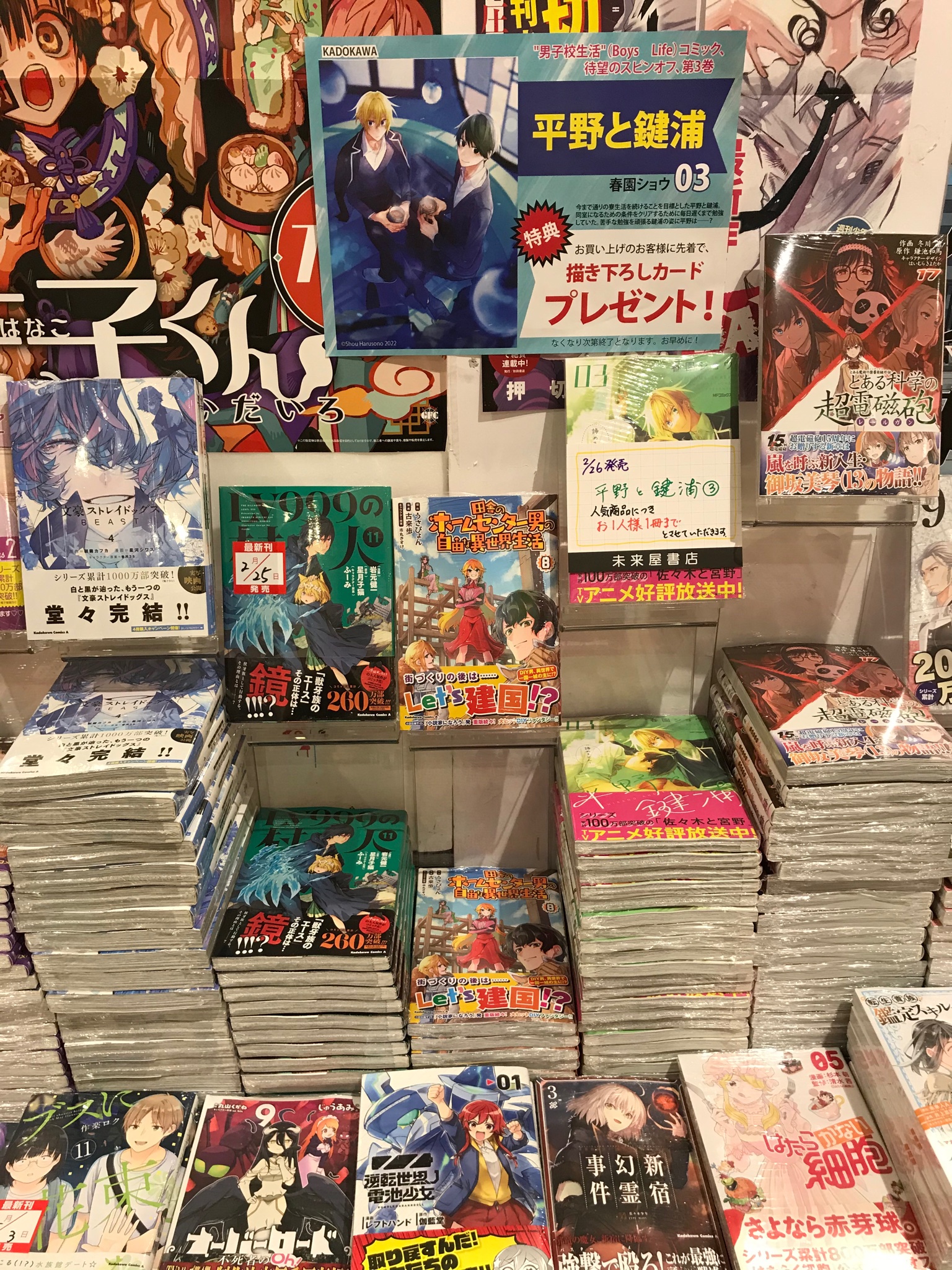 平野と鍵浦 3巻 未来屋書店限定 特典 イラストカード お気に入りの 平野と鍵浦 池袋 3巻 / 未来屋書店 in 複製原画展