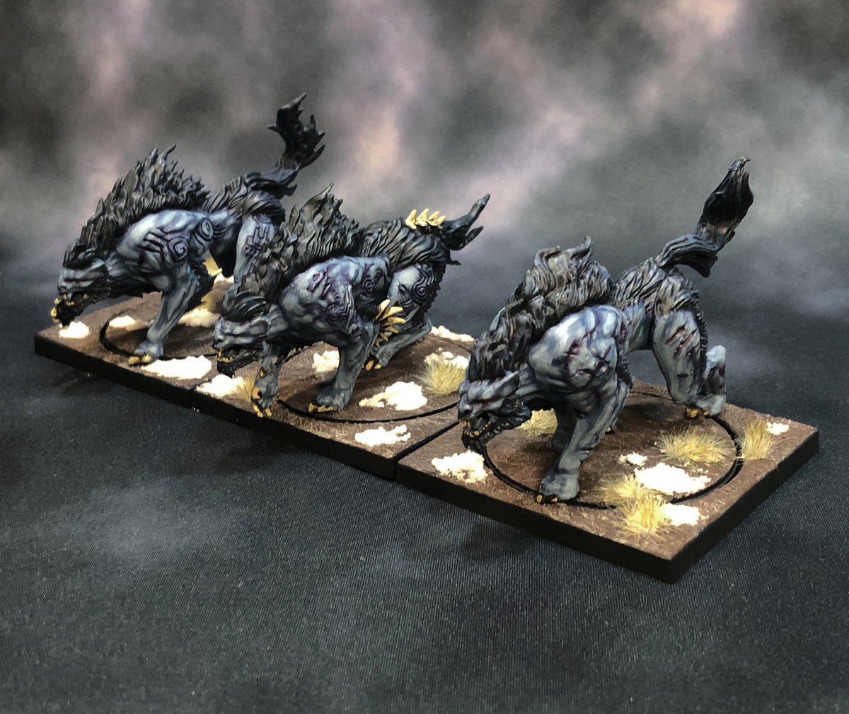 theruneaxe's tweet photo. Finished off a regiment of Fenr Beast Pack from @PBWargames for my Nord army. #pathofconquest #colorsofconquest #coloursofconquest https://t.co/Wg2HFuxaSd