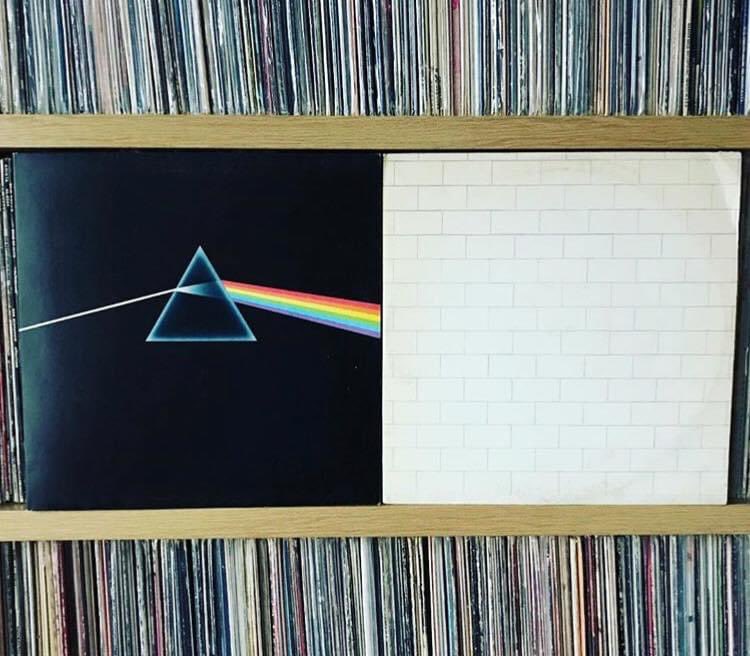 #TheDarkSideOfTheMoon 8th studio album by the English #rock band #PinkFloyd, released on 1 March 1973 by #HarvestRecords.

#TheWall is the 11th studio album released on 30 November 1979 by Harvest and #ColumbiaRecords.
