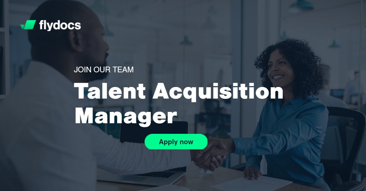 flydocs's tweet image. Are you looking for a new challenge? We have just the thing for you!

We are looking for a Talent Acquisition Manager to take charge of implementing a new TA strategy for flydocs.

Learn more and apply here: lnkd.in/d75JDx7j

#hiring #lifeatflydocs #jobalert #careers