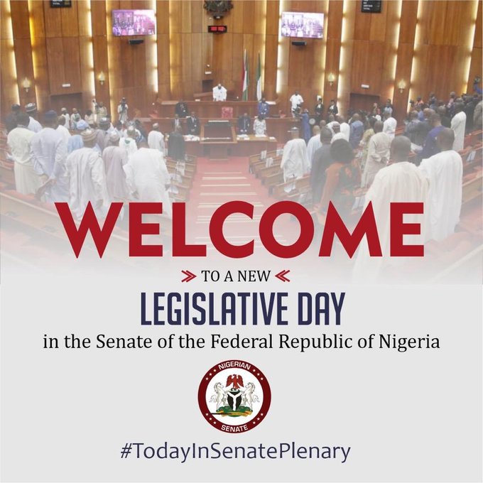 Welcome to a new Legislative Day in the Senate of the Federal Republic of Nigeria! #TodayInSenatePlenary