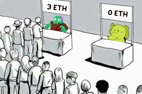 EpicElephants's tweet image. 😂 🐘🙈 #NFTs