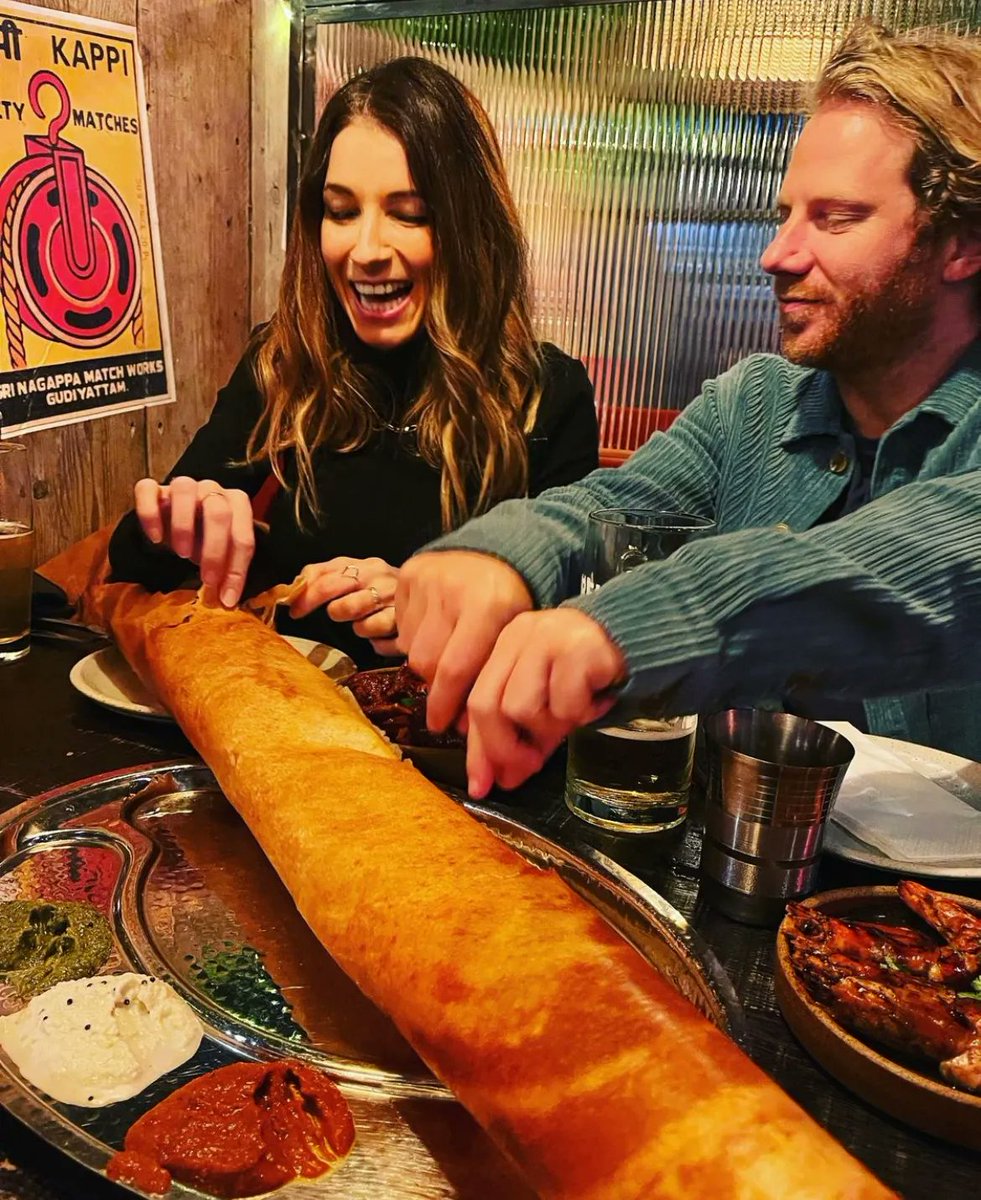 IT'S PANCAKE DAY! 🙌🔥 

And what better way to celebrate than with a series of you lot enjoying our famous giant dosa! 

For those that don't know a dosa is a super tasty  thin pancake originating from South India, made from a fermented rice batter. Come down and try!!