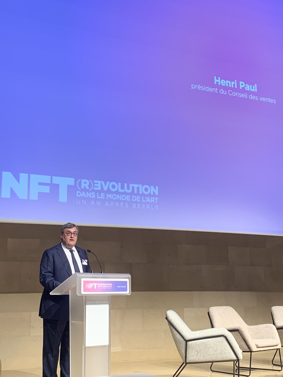 CVVEncheres's tweet photo. Le #colloqueNFT débute par les interventions d’ouverture de Laurent Petitgirard, secrétaire perpétuel l’@acadBeauxarts et d’Henri Paul, Président du conseil des ventes à l’@AcadBeauxarts https://t.co/kEmr7Re0dM