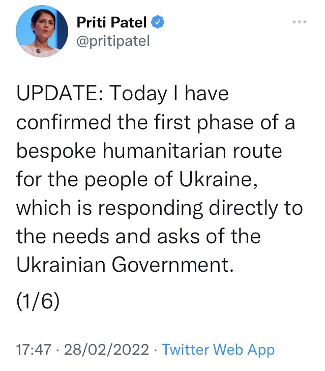 BrexitBuster's tweet image. Ouch… when Priti Heartless sees the responses to her shitty tweets about Ukrainian refugees she’s gonna need many, many tubes of burn relief cream!
#PatelOut #ToryRussianAssets