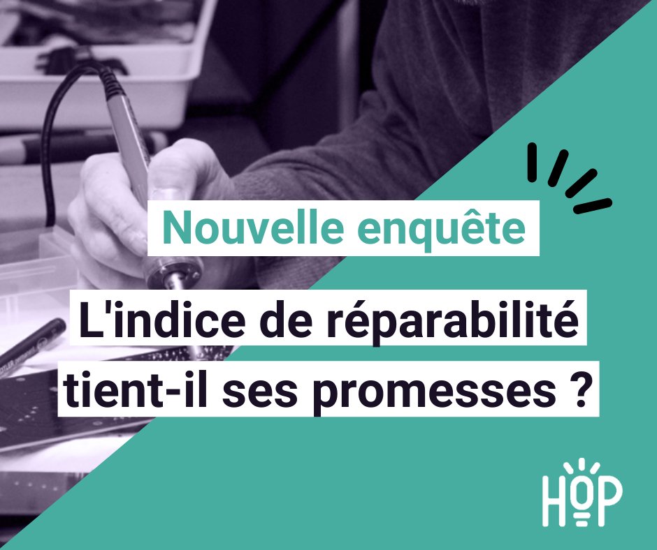 HalteOP's tweet photo. HOP dévoile un rapport inédit 📃✨ Résultat de 6 mois d’enquête, « Un an après sa mise en application, quel premier bilan tirer de l’indice de réparabilité ? » révèle différents points positifs, de vigilance et les abus de certaines marques 🧐⬇️
https://t.co/xbvhDNFikA https://t.co/s56OByMjh4